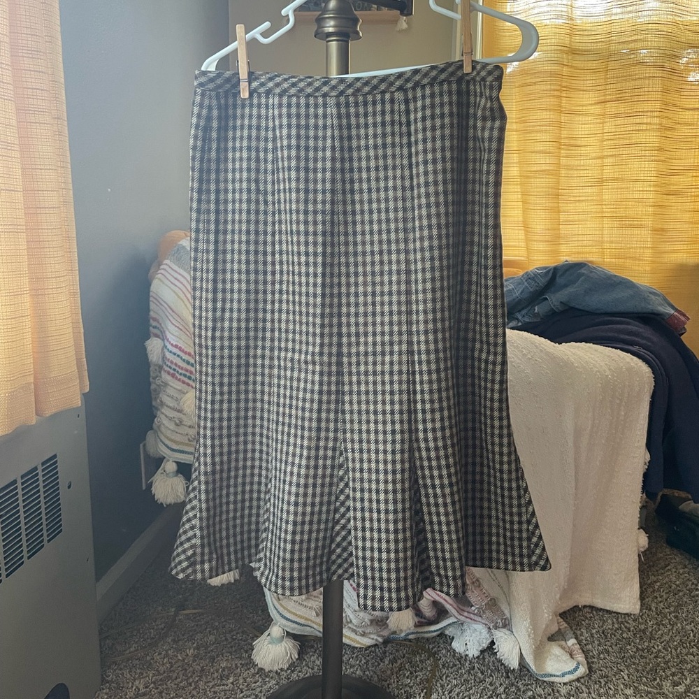 Talbots wool plaid skirt